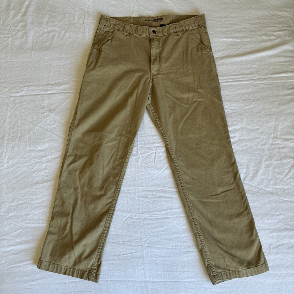 Carhartt Pants Men's 38x32 Duck Canvas Relaxed Fit Workwear Distressed